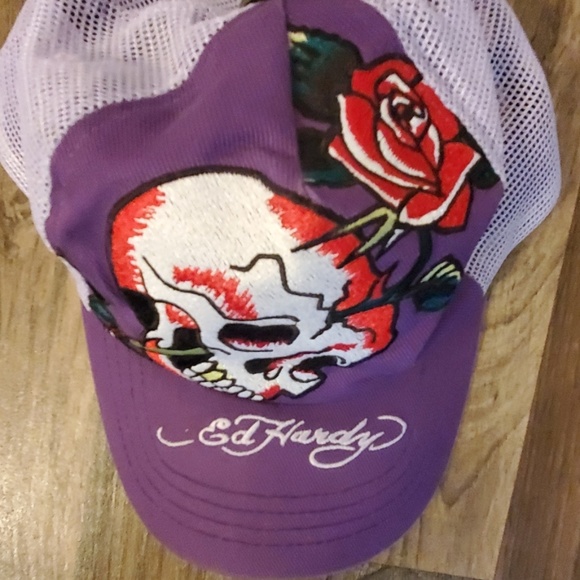 Purple Ed Hardy Hat 